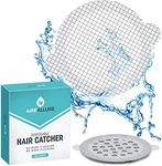 100 Pack Disposable Shower Drain Hair Catcher Mesh Stickers - Peel & Stick Drain Strainers to Prevent Clogs, Strong Waterproof Adhesive, Mess-Free Disposable Drain Covers for Shower & Bathtub