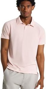 MUNICIPAL Men's Sportcross Tech Short Sleeve Polo Shirt, Blush, 2X-Large