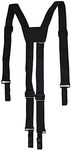 AISENIN Nylon Police Suspenders for Duty Belt, Tactical Duty Belt Harness For Duty Belt, 4 Loop Attachment,Black, Black 2