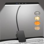 Professional 47 LED Rechargeable Music Stand Light - 1/2 Pack Eye Caring Clip on Piano Lights, 4 Color & 3 Brightness, USB-C, up to 110 Hrs Runtime, Portable Lamp for Musician, Piano, Reading