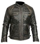 distressed jacket men leather