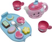 Fisher-Price Laugh & Learn Toddler Toy Sweet Manners Tea Set with Music and Lights for Educational Pretend Play Ages 18+ Months