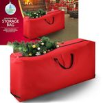 UponPak Christmas Tree Storage Bag | Fits Up to 9 Ft. Disassembled Tree | Holiday Artificial Tree Storage Case | Red