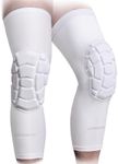 LEGENDFIT Wrestling Knee Pads with Crashproof Padding & Compression Support for Football, Volleyball, Basketball - Long Leg Sleeves for Youth & Adults (2 Pairs)