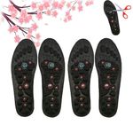 Acupressure Insoles, Shoe Insoles, Acupressure Magnetic Acupressure Insoles for Foot Pain Relief, Magnetic Massage Insole for Men Women (S(35-40),2pairs)