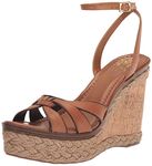 Vince Camuto Women's Pelani Sandal Golden Walnut Root Beer/Burnis, Size 11