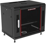 Server Rack - Wall Mount Network Enclosure - Locking Wall IT Cabinet - 19 Inch Rack Av Audio Video Rack Lockable Cabinet Network Rack - Powerbar - Shelf - Fan - Feet (9U (24" w x24 d x20 h))