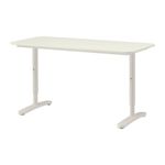 IKEA Bekant Desk in White, with White Frame, Height Adjustable, 140 x 60 cm