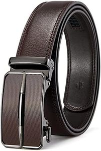 BOSTANTEN Ratchet Mens Belt Leather Dress and Casual with Adjustable Buckle, Trim to Fit