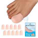 Big Toe Protectors, (10PCS) Breathable Toe Cap, Gel Toe Sleeves, Toe Cover Great for Corn, Calluses, Hammer Toe, Toenails Loss(Aloe Vera Extract Infused Gel Materials)