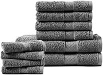 10 Piece Bath Towels - 100% Cotton 