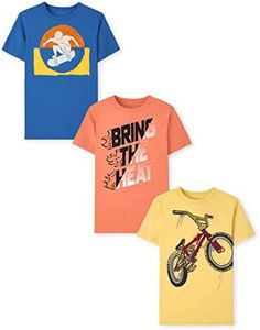 The Children's Place Boys' Short Sleeve Multi Color Graphic T-Shirt, 3 Pack, Extreme, X-Large