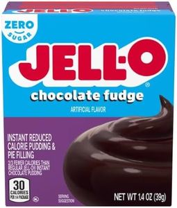 Jello Sugar Free Chocolate Fudge Pudding 39 g (Pack of 3), Fat Free, Low Carb