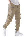 Lymio Men Cargo || Men Cargo Pants || Men Cargo Pants Cotton || Cargos for Men (Cargo-34-37) (2XL, Khakhi)