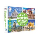 Ratna's 4 in 1 Wonders of India Jigsaw Puzzle (4 x 35 Pieces) Each Puzzle Size 24 x 17 cm Educational Toy for Kids 3+ Years