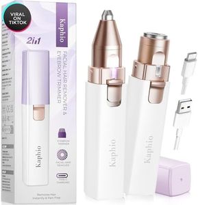 Facial Hair Removal for Women: Electric Eyebrow Trimmer & Hair Removal Device - 2 in 1 Rechargeable Face Shaver Painless Eyebrow Shaper for Upper Lip Chin Peach Fuzz brow