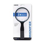 Carson Handheld Magnifier, Black, 4.3" Lens