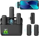 ULANZI iPhone Microphone, J12 iPhone Mic for Video Recording, iPhone External Microphone, Plug & Play, Lavalier Microphone iPhone, Noise Reduction, Auto Sync, No Bluetooth or App