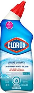 Clorox Toilet Bowl Cleaner, Clinging Gel with Bleach, Ocean Mist Scent, 709 mL