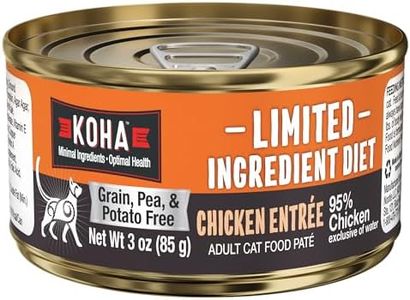 KOHA Limited Ingredient Diet Chicken Paté for Cats, 95% Chicken Sensitive Stomach Cat Food, Duck Recipe for Cats, Trial Pack (3 Cans)