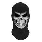 AXBXCX Scary Skeleton Skull Balaclava Ghost Death Face Mask for Skiing Cosplay Costume Halloween Party Black Grim03