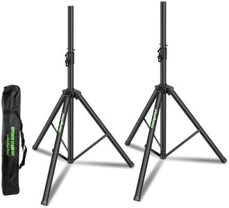 NiuNyuNeu Pair of Universal Tripod Speaker Stands Metal Heavy Duty PA DJ Tripod Speaker Stand Height Adjustable with a Carry Bag