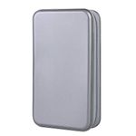 alavisxf xx CD Case Hard, 96 Capacity Plastic Portable Travel CD Case Zipper DVD Case Holder Disc Car Storage Wallet Bag (96 Capacity, Grey)