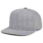 Mitchell & Ness Blank Classic Snapback Cap, Gray, One Size