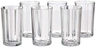 Yera Glass Tumbler(capacity-290ml Each), Set of 6, Transparent, Glasses Suitable for Drinks, Water, Juice, etc, Perfect for Home, Restaurants and Parties