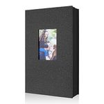 Ywlake Photo Album 4x6 300 Pockets, Linen Photo Albums Holds 300 Horizontal Pictures Only Black