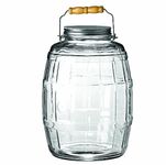 Anchor Hocking 2.5-Gallon Glass Barrel Jar with Brushed Aluminum Lid