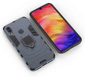 zivite Hybrid Armor Shockproof Soft TPU and Hard PC Back Cover Case with Ring Holder for Honor 10 Lite/Huawei P Smart 2019 - Armor Grey