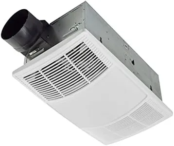 Broan-NuTone BHFLED80 PowerHeat Bathroom Exhaust Fan, Heater, and LED Light Combination, 80 CFM