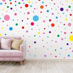 Stickera 88 Pieces Polka Dots Wall Sticker Circle Wall Decal for Kids Bedroom Living Room, Classroom, Playroom Decor Vinyl Wall Sticker Dots Wall Decals