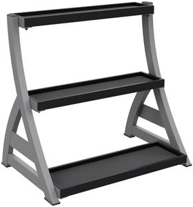 Power Systems Studio Premium 3-Tier Kettlebell Rack, Holds Up To 12 Kettlebells, 31 x 23 x 33 Inches, Gray/Black (50090)
