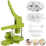 Dyna-Living Button Badge Maker Set,32mm Rotating Badge Maker with 200pcs Button Parts and Badge Punch,Easy DIY Badge Making Machine