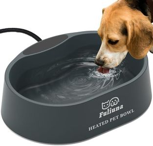 Alpcouts Heated Water Bowl for Dog & Cat, Outdoor Heated Pet Bowl with Anti Chew Cord, Large Heated Dog Bowl Provides Drinkable Water in Winter for Dogs Cats Chickens Birds,0.98 Gallon/125 OZ,35 Watts