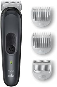 Braun Body Groomer Series 3 3350, Body Shaver, Chest Shaver, Armpit, Groin and more, Includes Combs For 3mm and 5mm Length, Washable, 80 min Wireless Working Time