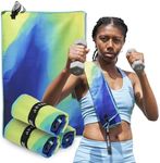 Acteon Quick Dry Microfiber Gym Towel, 4 Pack Odor-Free, Super Absorbent Workout Towels, Body Sweat