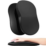 HUEILM Ergonomic Mouse Pad Wrist Support,Pain Relief Mouse Pads with Wrist Rest,Entire Memory Foam Mouse Pad with Non-Slip PU Base,Comfortable Mousepad Perfect for Office & Home(Black)