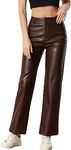 Allegra K Faux Leather Pants for Wo