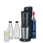 SodaStream Aqua Fizz Sparkling Water Machine (Black) with Co2 & Glass Carafes