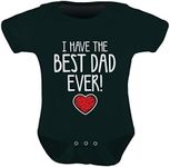 Best Dad Ever Outfit Gifts for Dads Baby Boy Girl Fathers Day Infant Bodysuit 6M Black