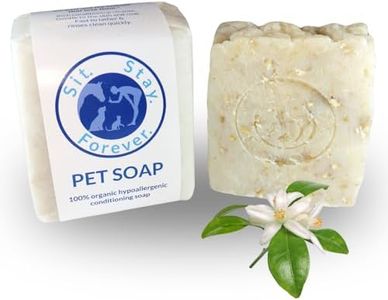 Vegan Organic Pet Soap / Bar Shampoo Big 7 oz bar, Hypoallergenic, Organic Oatmeal, Olive & Coconut Oils, Shea Butter, Vitamin E and Neroli Essential Oil.