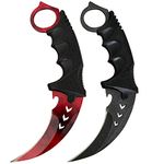 Karambit Knife Fixed Blade Knife Karambit Knife with Sheath and Cord Suitable for Hunting Camping Field Survival and Collection(BKRE)