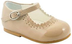 Sevva Emma Baby Infant Girls Patent Non Slip Shoes Spanish Style Sizes 1 2 3 4 5 6 7 8 UK 5 (22 Euro) 24-30 months Camel