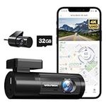 WOLFBOX 4K Dash Cam Front and Rear,