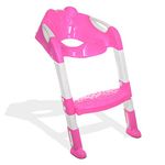 Hillington Baby Toddler Potty Training Toilet Ladder Seat Steps Assistant Potty For Toddler Child Toilet Trainer (Pink)