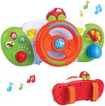 HAP-P-KID My First Baby Stroller Toy, Toddler Steering Driving Wheel, Car Seat Educational Learning Driver Toys, Pretend Drive Dashboard, Infant Baby Preschool Gift 6 7 8 9 10 11 12 Month 1 Year Old