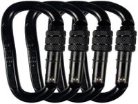 Hunter Safety Systems Recon Steel Carabiners - High-Strength, Easy-Locking, and Versatile Clips (4-Pack)